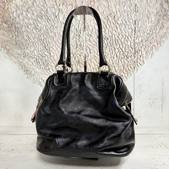 Dolce & Gabbana Lily Leather Office Work Shoulder Handbag Black - Picture 1 of 9